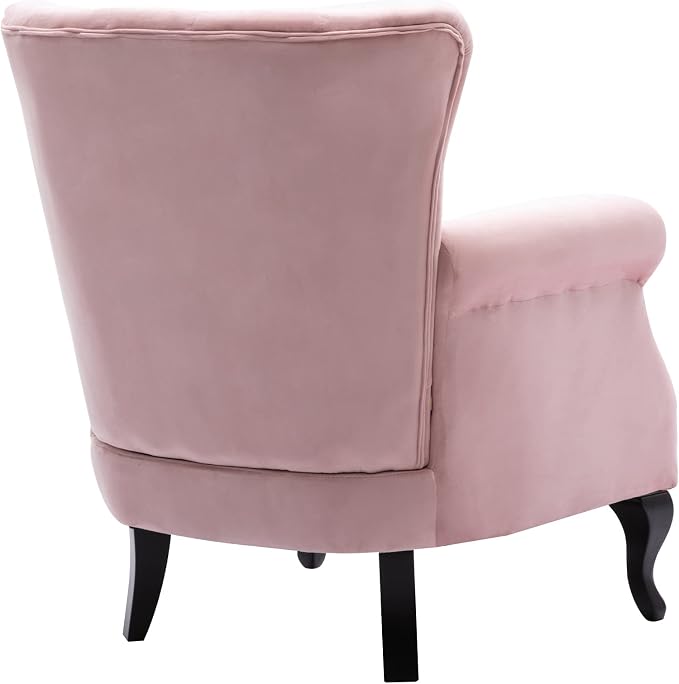 Mid Century Accent Chair for Living Room, Velvet Button Tufted Armchair - Image 5