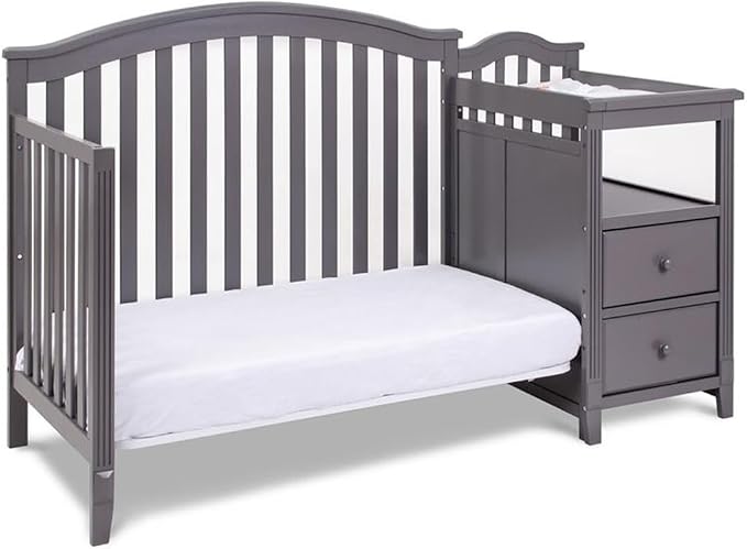 Pemberly Row 4-in-1 Convertible Crib and Changer, Sustainable Gray Pine Wood - Image 8