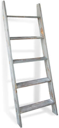 Honest Blanket Ladders for The Living Room, 5-Tier Blanket Holder, Wall-Leaning by HONESTOUTFITTERS