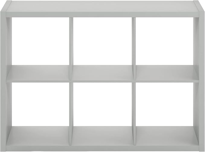 Furinno CUBICLE Book Shelf, 6-Cube Bookshelf, Extra Thick Frame Horizontally & - Image 12