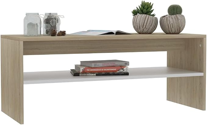 Modern Coffee Table, Scandinavian Style Rectangular Living Room Center Table - Image 4