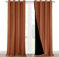 NICETOWN Burnt Orange 100% Blackout Curtains by NICETOWN