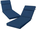 2 Pcs Outdoor Chaise Lounge Cushion 72" x 21" x 3", 4-Section Folding Patio by VOGVOG