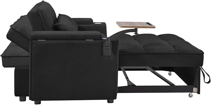 oaaktu 65''Convertible Sleeper Sofa Bed, 3-in-1 Pull Out Couch Bed - Image 5