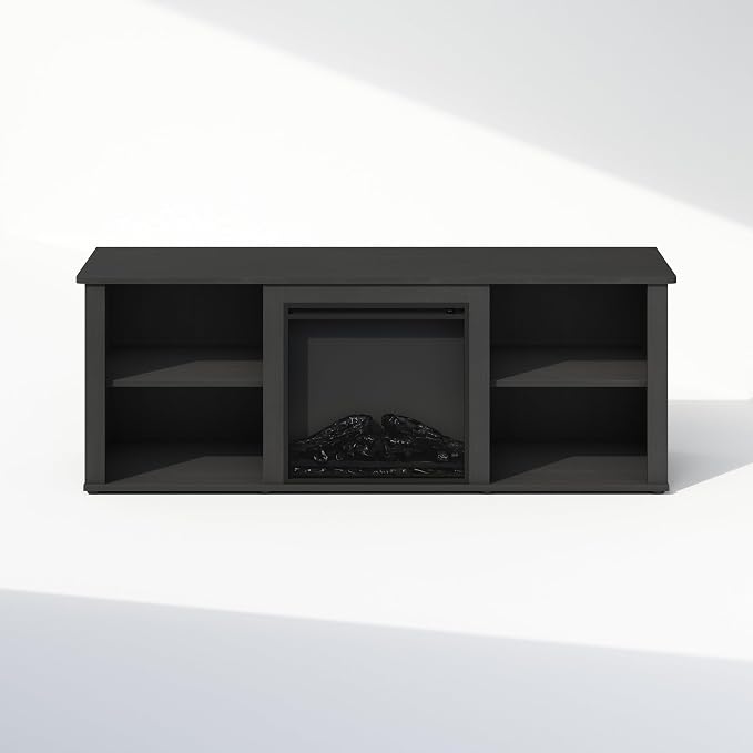 Furinno Jensen Fireplace TV Stand, NO Heat Decorative Electric Fireplace TV - Image 5