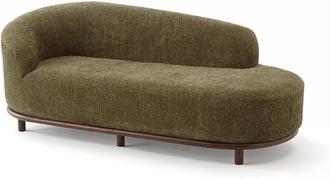 Christopher Knight Home Bouclé Chaise Lounge Sofa Mid Century Modern - Image 8