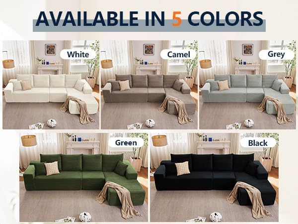 135" Cloud Sectional Couch - Image 7