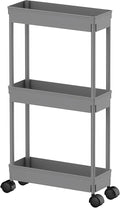 Sooyee Slim Storage Cart, 3 Tier Bathroom Rolling Utility Cart Storage by Sooyee
