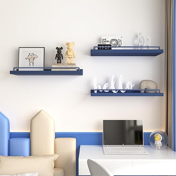 RYOFOBETTO Floating Shelves, Bathroom Decor Shelves Over Toilet, Farmhouse Wall - Image 2