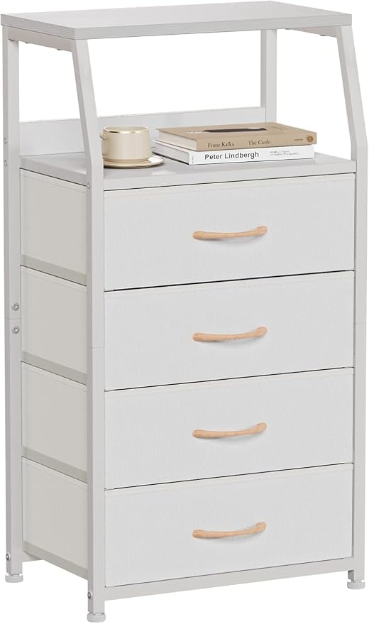 Furnulem Tall 4 Drawers Dresser, Vertical Storage Tower - Image 4