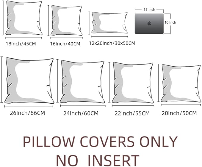 Fancy Homi 4 Packs Boho Light Blue Decorative Throw Pillow Covers 26x26 Inch - Image 7