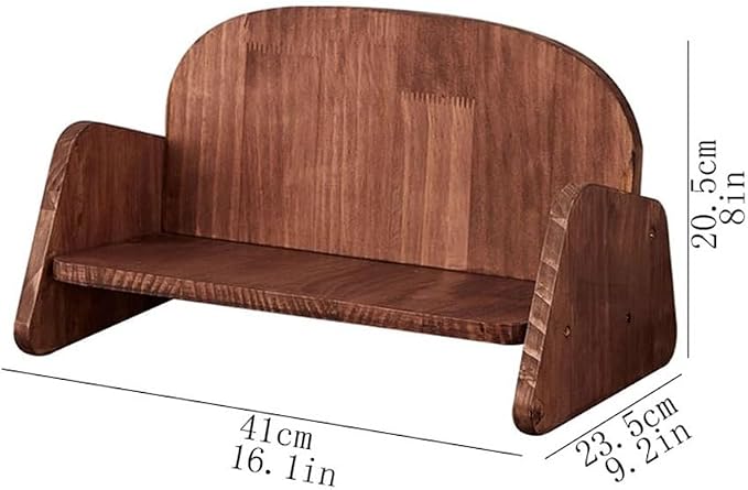 Bookcase Walnut Wooden Sofa Shaped Desk Organiser Organiser Shelf Simple Small - Image 3