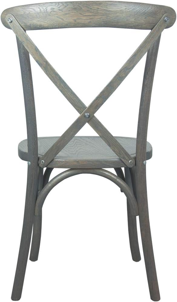 EMMA + OLIVER Grey X-Back Chair - Image 4