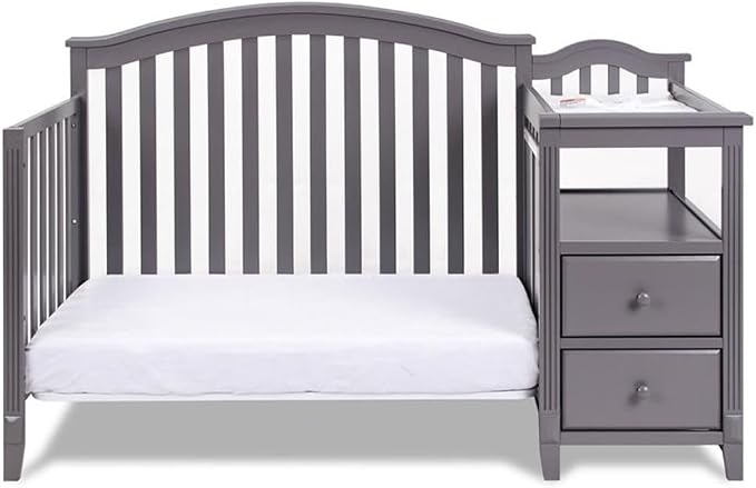 Pemberly Row 4-in-1 Convertible Crib and Changer, Sustainable Gray Pine Wood - Image 9