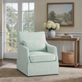 Martha Stewart 360° Mint Swivel Chair, Modern Classic Skirted Armchair by MarthaStewart