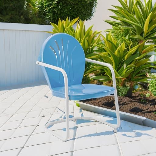 Crosley Furniture Griffith Outdoor Chair, Retro Metal Patio Chairs - Image 5