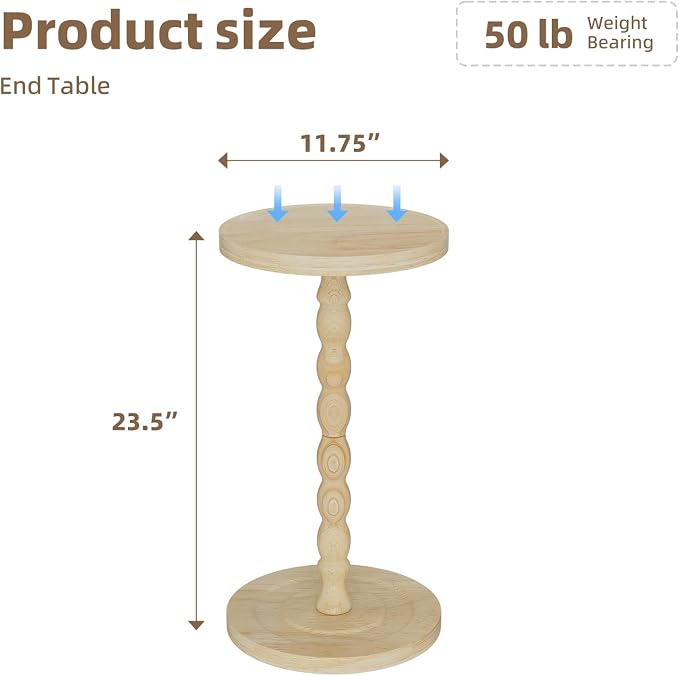 Simple Trending Round Side Table, Small Drink Table, Beside End Table - Image 3
