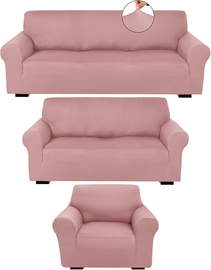 Peryiter 3 Pcs Couch and Loveseat Covers Set Sofa Cover by Peryiter