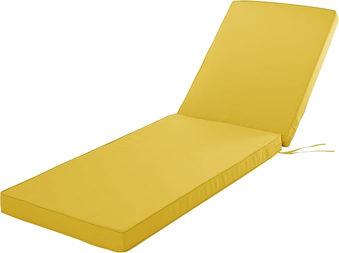 Chaise Lounge Cushion for Outdoor Furniture, Waterproof Fade and Tear Resistant by COMCAVER