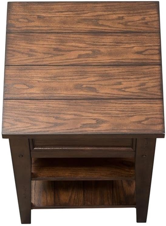 Pemberly Row Transitional Wood Chair Side Table, 26 in H x 18 in W x 18 in D - Image 4