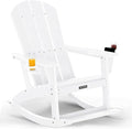 Outdoor Oversized Adirondack Rocking Chairs, All Weather HDPE Patio Rocking by ABCPATIO