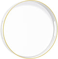 MAONAME White Decorative Tray for Coffee Table, Modern Round Serving Tray by MAONAME