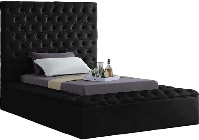 Meridian Furniture Bliss Collection Modern | Contemporary Velvet Upholstered Bed by MeridianFurniture