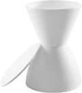 Modway Haste Contemporary Modern Hourglass Accent Stool in White by Modway