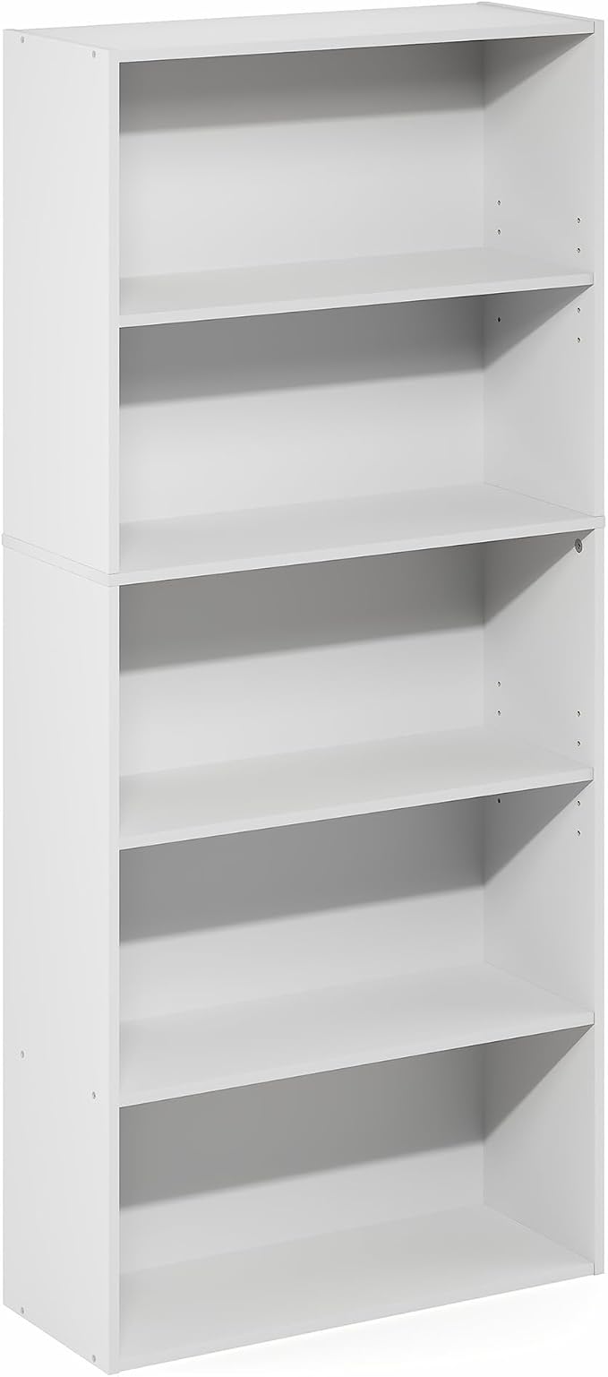 Furinno Jaya Book Shelf, 5-Tier Bookshelf, 52 Inch Tall Standing Bookcase - Image 5