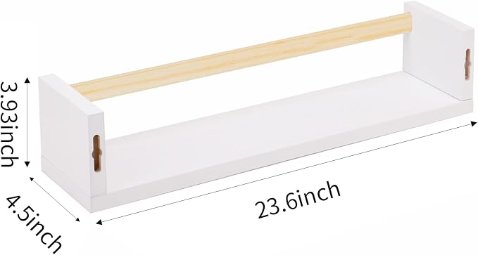 Fixwal Nursery Book Shelves, 23.6 Inch Floating Bookshelves - Image 3