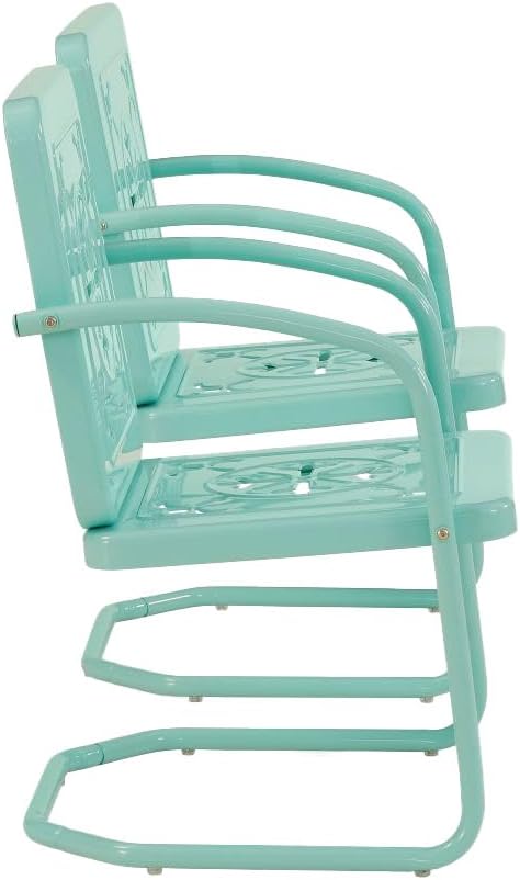 Crosley Furniture Azalea 2-Piece Outdoor Chair Set, Vintage Retro Metal Patio - Image 5