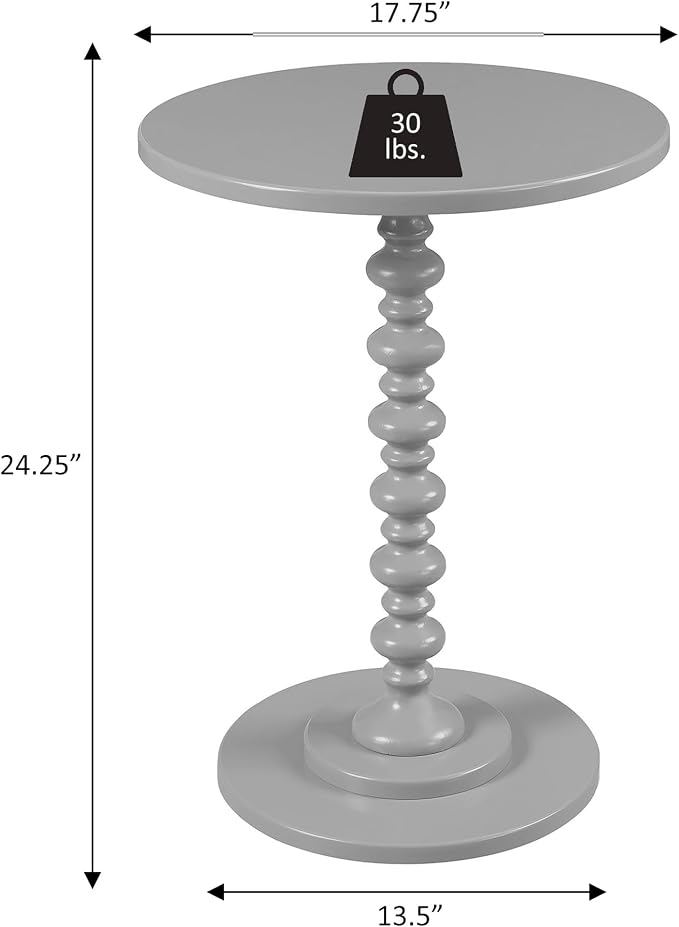 Convenience Concepts Palm Beach Spindle Table 17.75" - Image 6