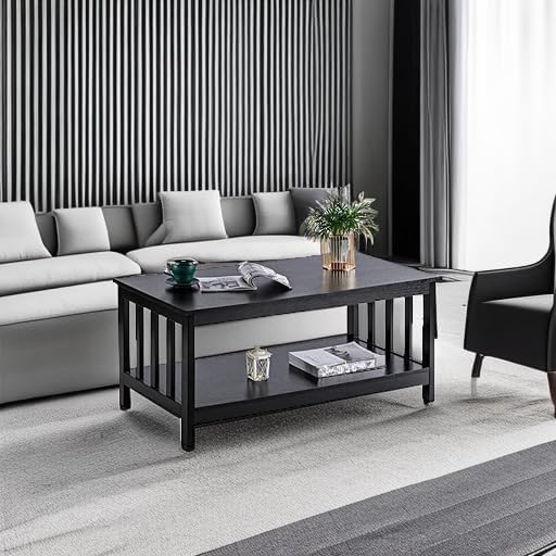 ChooChoo Mission Coffee Table, 40 Black - Image 6