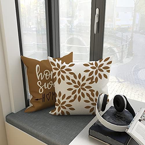 YCOLL Pillow Covers 16x16 Set of 4, Modern Sofa Throw Pillow Cover, Decorative - Image 3