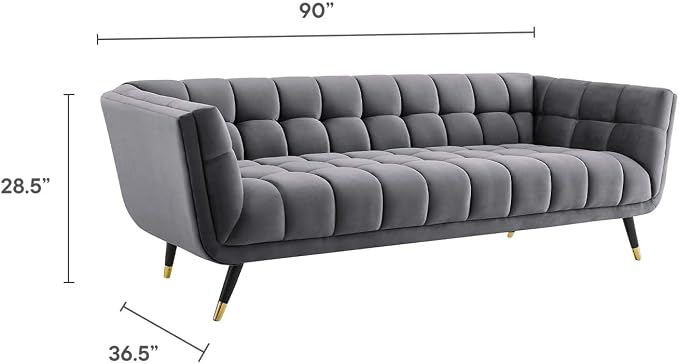 Modway Adept Contemporary Mid-Century Modern Performance Velvet Upholstered - Image 2