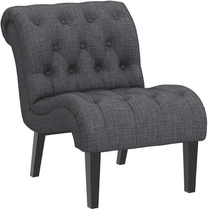 Accent Chairs Set of 2 Upholstered Living Room Bedroom Side Chairs Curved - Image 4