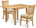 East West Furniture NDVA3-OAK-C 3 Piece Dining Room Furniture Set Contains a by EastWestFurniture