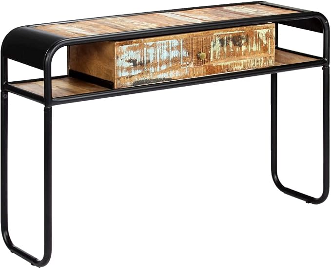 Console Table 46.5"x11.8"x29.5" Solid Reclaimed Wood, End Tables, Accent Tables - Image 4