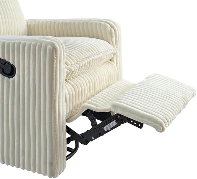 Oxford Baby Uptown Upholstered Glider Recliner Rocking Chair 360° Swivel - Image 9