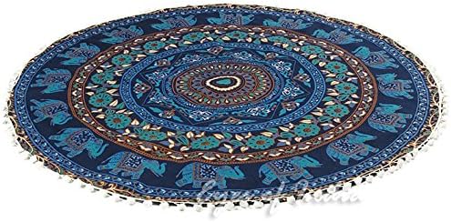 Mandala Floor Pillow Cover Meditation Cushion Seating Throw Hippie Round - Image 4