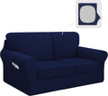 Easy-Going 5 Pieces Stretch Loveseat Cover Washable Loveseat Slipcover Set by Easy-Going
