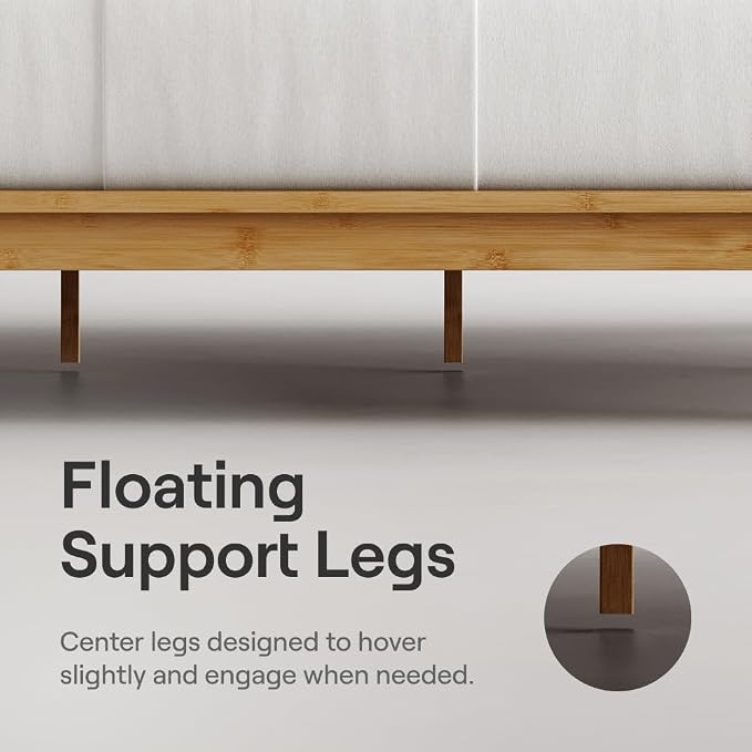 Nectar Bamboo Platform Bed Frame & Headboard - Image 3