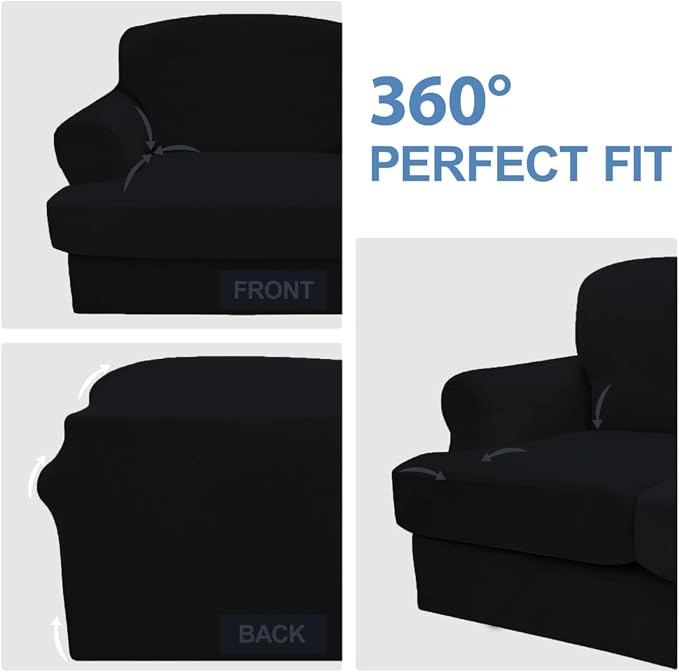 CUCRAF Cushion Sofa Cover 4 Piece Slipcovers, Soft Thick Velvet Couch Cover - Image 6