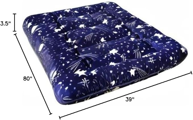 MAXYOYO Navy Starry Sky Japanese Futon Mattress, Tatami Mat Portable Camping - Image 2