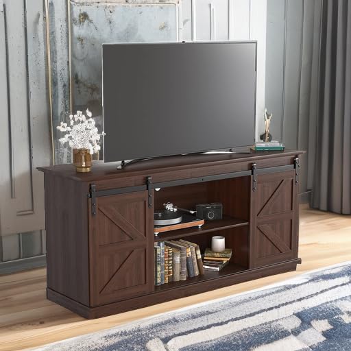 JUMMICO TV Stand for 65 Inch TV, Entertainment Center - Image 5