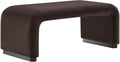 Modway EEI-6735-BLK-CHB Koda Performance Velvet Waterfall Ottoman by Modway