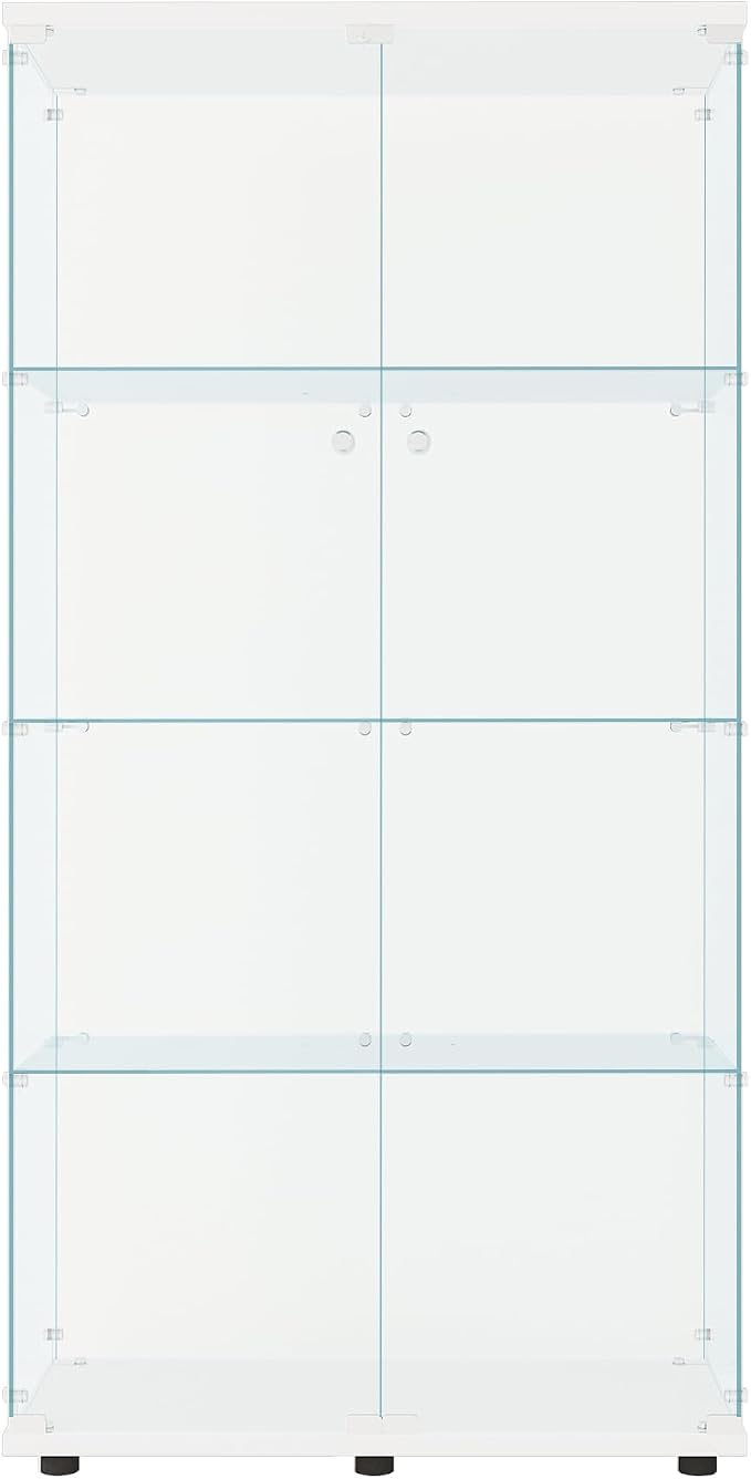 FLYMUHJIA Glass Display Cabinet Kitchen Pantry Storage Cabinet Corner Bar by FLYMUHJIA