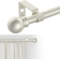 GXOACKJ Curtain Rods for windows 48 to 84-93 inch, 5/8 inch Decorative Nickel by GXOACKJ