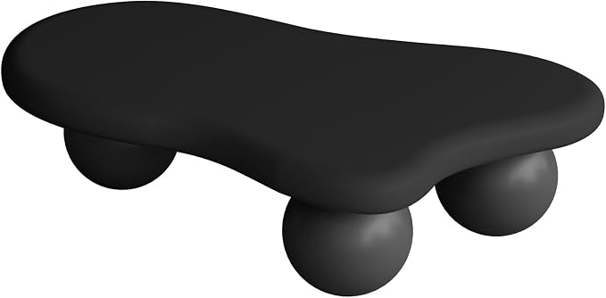47.2” Cloud Coffee Table with 3 Ball Legs, Modern Irregular Center Table - Image 8