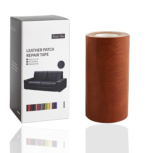 Leather Repair Tape kit Patch Heavy Duty, Retro Brown 4 x 60inch Self Adhesive by Cindy%27s+Tape